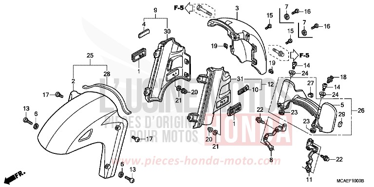 AILE AVANT de Gold Wing GRAPHITE BLACK (NHB01) 2013